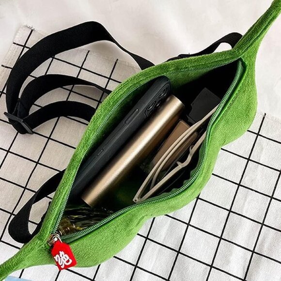 Small Crossbody Bag Funny Pea Shaped Shoulder Bag Lightweight Chest Bag Cute - Picture 4 of 8